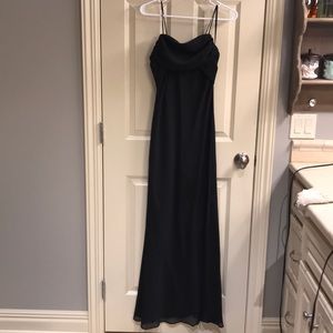 Black formal dress.